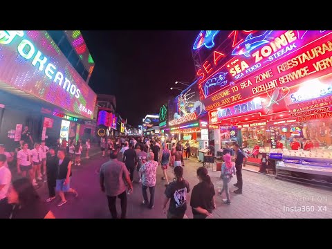 4K 360° Uncut Tour of Pattaya Walking Street | Shot on Insta360 X4
