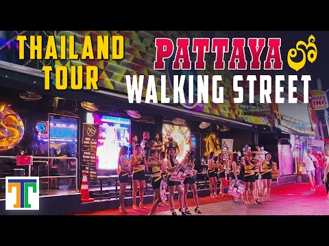 Pattaya Walking Street Night Life Full Detailed Video In Telugu | Thailand Tour Full Details