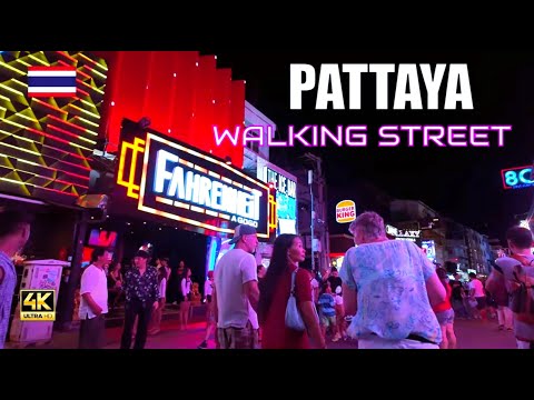 Pattaya Walking Street night time virtual walking
