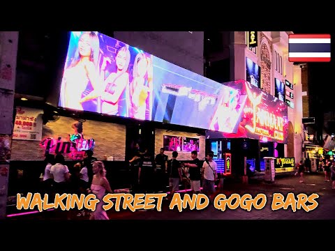 🇹🇭Walking Street in Night Time Pattaya Thailand – Girls and GOGO Bars