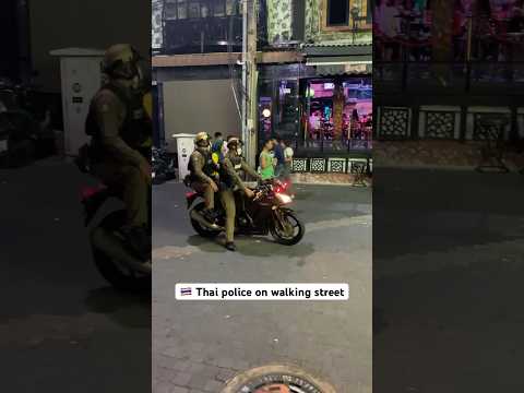 🚓 Thai police on walking street Pattaya #police #walkingstreet #police