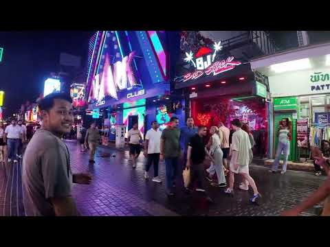 4K Night walk city walk Thailand Pattaya Walkingstreet clubs and bars august 2025