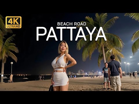 Beach Road Pattaya Night Walk 2025 | So Many Freelancers Waiting | Exploring Pattaya Nightlife in 4K