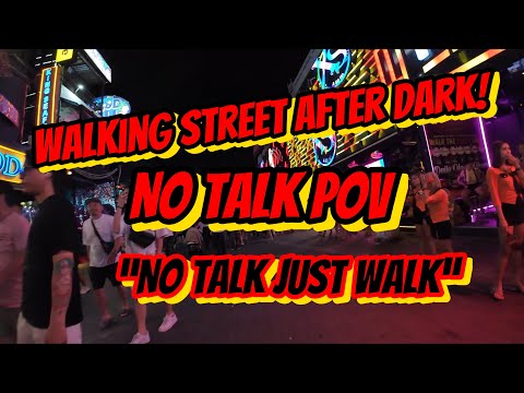 Walking Street Pattaya FULL Night Tour – Market, Live Music & Beach Club | No Talk POV 2025 4K